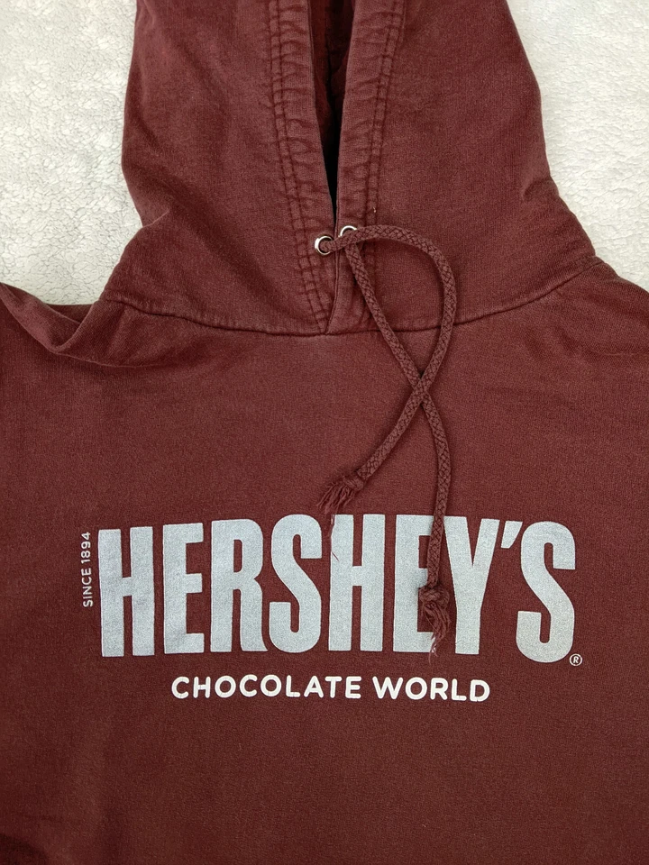 Hersheys Para Hombres S Gris Gráfico Spellout Sudadera con Capucha Logo Canguro Pullover Sudadera Foto 4 de 4