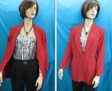 Oh! Ana Paris S3 Red Jacket And Volante Black Trousers Uk 14 Bisou’s Silver Top
