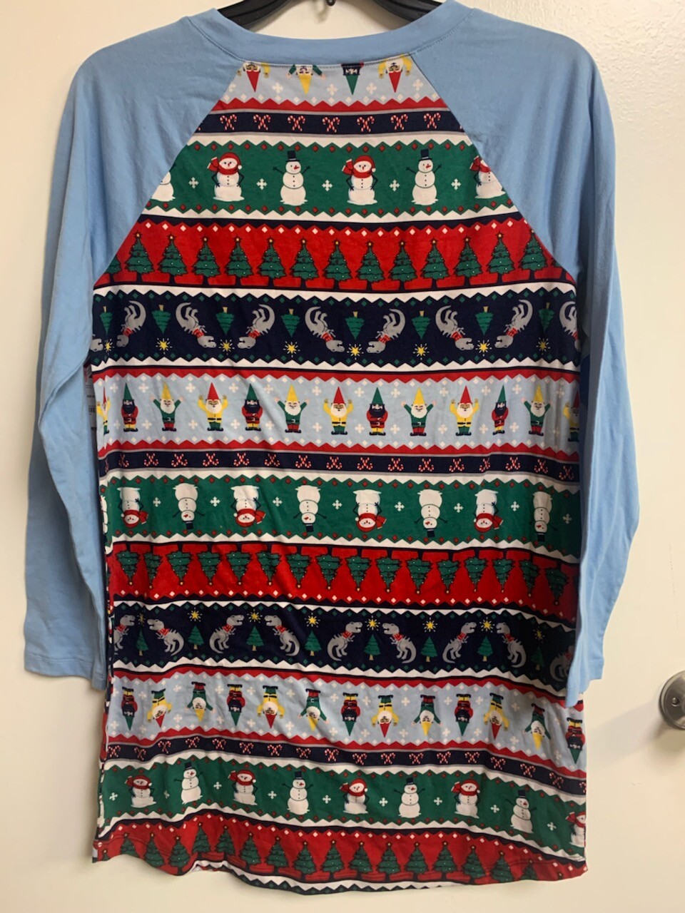 North Pole Co. Womens Christmas Holiday Nightgown Gnome Dinosaur C12 eBay