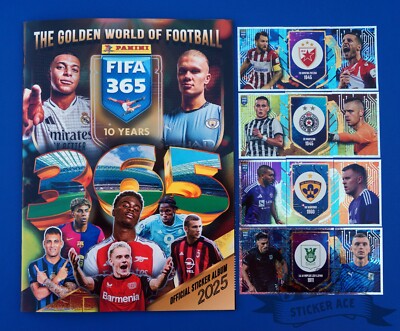 PANINI, FIFA 365 2025, complete extra B1-B72 stickers set + empty album + packs