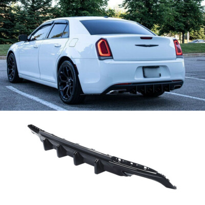 Heck Diffusor Quadratische Auspuff Matte Schwarz Für 2015-2023 Chrysler 300 SRT 
