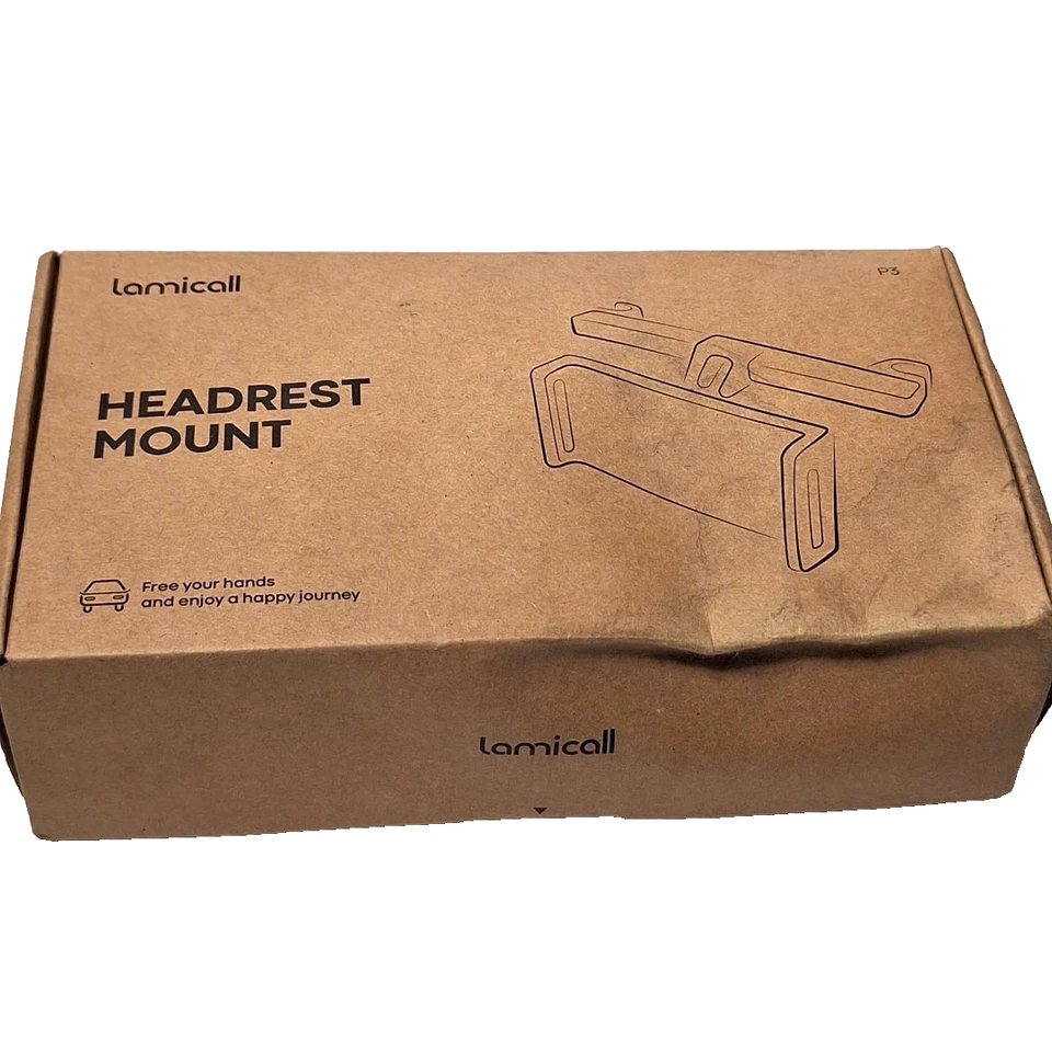 Lamicall Car Seat Headrest Mount Holder For iPad Phones Tablet Universal Black - Image 3 of 4