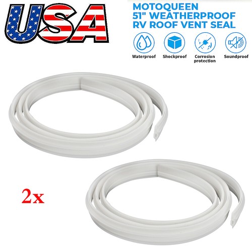 RV Roof Vent Seal White Vinyl 51" Camper Vent Fan Gasket Replacement (2 Pack) eBay