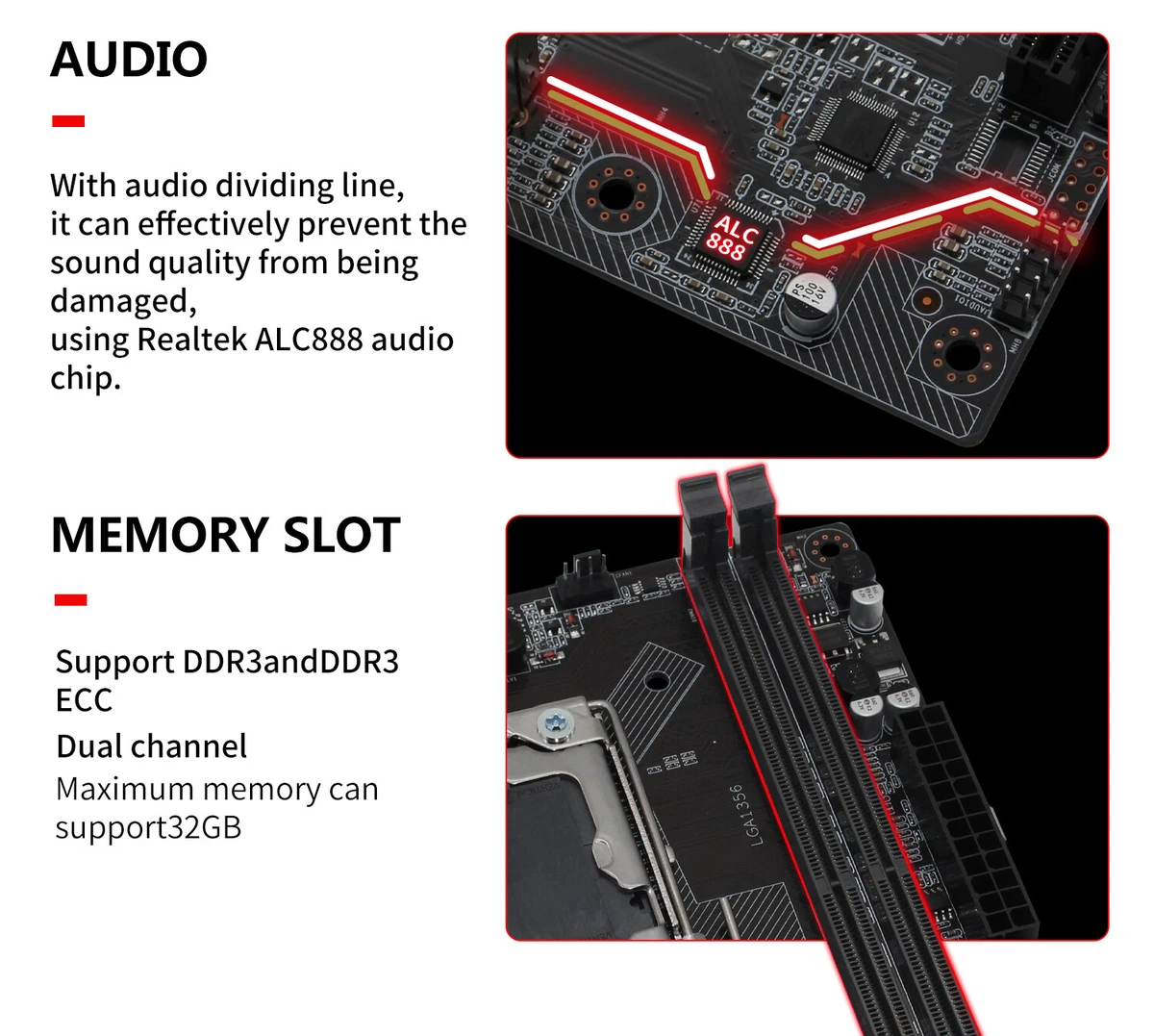 Intel X79 LGA 1356 M.2 NVME DDR3 RAM Support Xeon E5 CPU Desktop