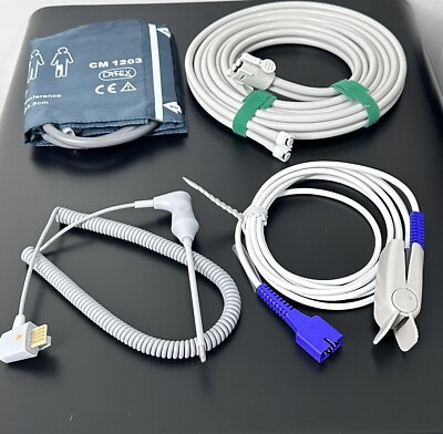 Welch Allyn Accessories Bundle Compatible - Cuff, Hose, SpO2 Nellcor Oximax,Temp