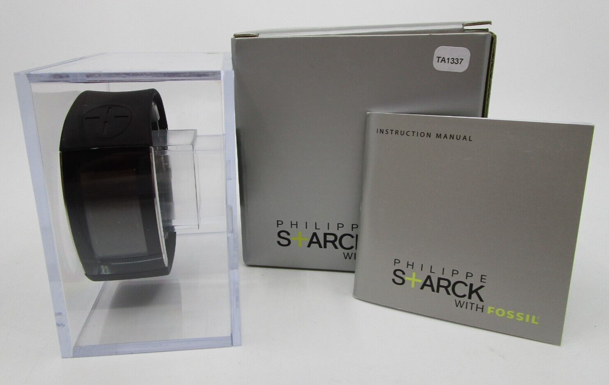 Montre PHILIPPE STARCK Avec FOSSIL Quartz Unisexe - Modèle PH5016 250705 Noir, Bracelet 2 Pièces