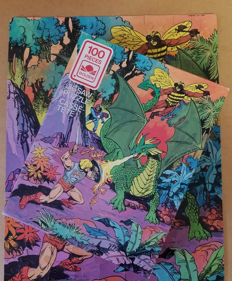 Vintage - 1984 - MASTERS OF THE UNIVERSE PUZZLE - 16.5 x 12.5 in - COMPLETE - Imagem 3 de 4