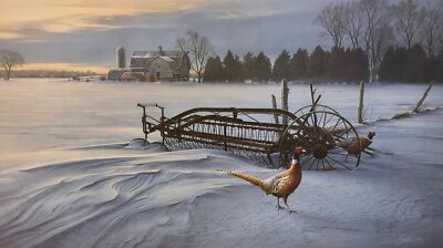 Daniel Smith - Windswept - Pheasants - S/N Lithograph - Signed - MINT