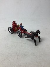 Antique Cast Iron Horse Drawn Steam Pumper Fire Wagon
