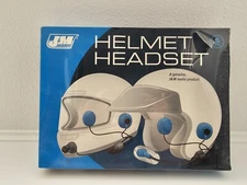 J&M HS-8134-OF 5 Pin Open Face Helmet Headset with 2 Speakers in Stereo NOS NIB