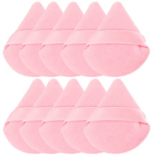 Image of Triangle Velvet Powder Puff Set Reusable Mini Makeup Sponge for Flawless Finish