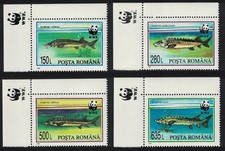 Romania WWF Sturgeons Fish 4v Corners WWF Logo 1994 MNH SG#5660-5663