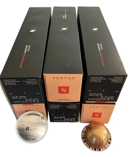 Nespresso Vertuo Melozio Decaffeinato Coffee 7.77oz 6 sleeves 60 Pods 05/31/2027
