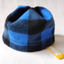 NWT plaid fleece infant hat Large 6-12 mos