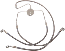 Drag Specialties 1741-2637 Extended Stainless Steel Front Brake Line Kit 16in...