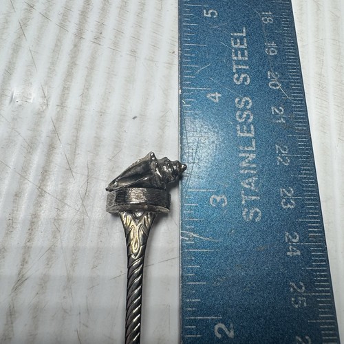 Hawaiian Islands Souvenir Spoon Silver Plated Shell On Top - Photo 3/4