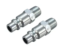 JobSmart STM8T022 3/8 in. I/M Plug 1/4 in. Male NPT Plugs, 300 PSI, 2 Pack