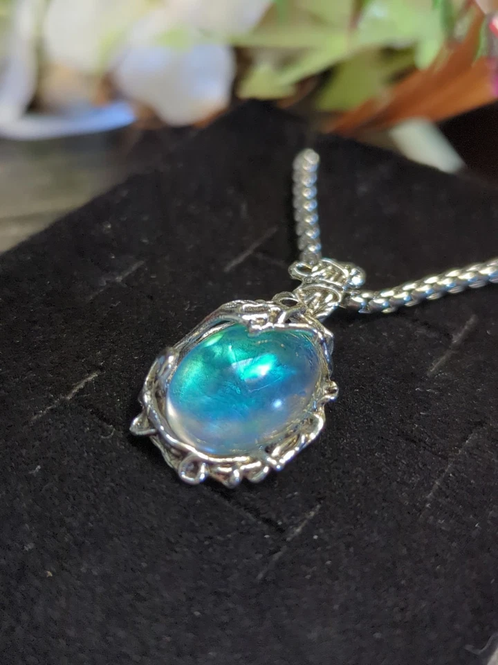 Espejo retrovisor interior de cuarzo de acero inoxidable vintage fundido colgante de hada Foto 3 de 4