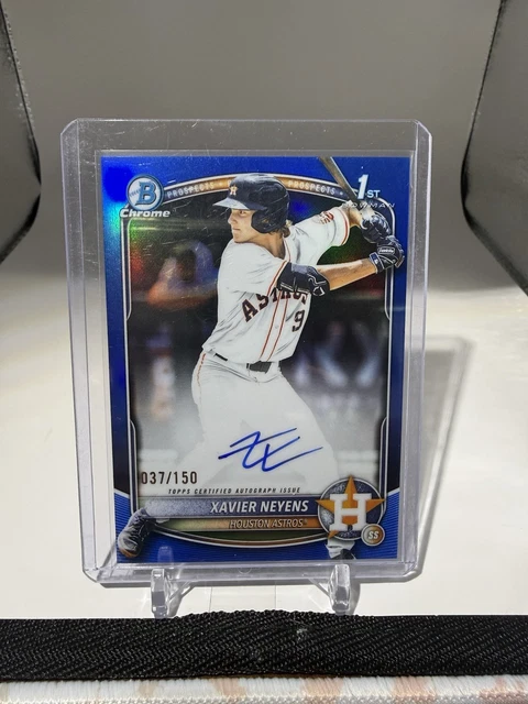 Bowman Draft 2025 Xavier Neyens Astros Chrome Prospect Autographs Blue #CPA-XN