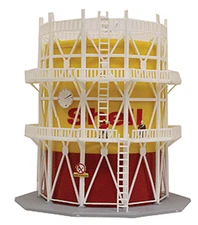 SHELL GAS / FUEL STORAGE TANK - HO Scale BUILT UP - with FLASHING LIGHT- NEW