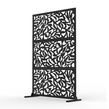 6FT Outdoor Privacy Screen Decorative Fence Metal Panel for Patio Garden Balcony