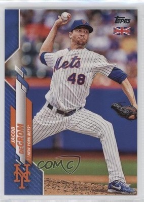 2020 Topps UK Edition Blue 68/75 Jacob deGrom #55 0us5