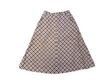 VTG 70s Union Made Skirt Plaid Wool A-Line USA Academia Preppy XS 24  Waist