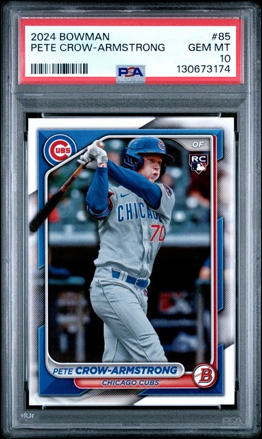 Pete Crow-Armstrong 2024 Bowman #85 Rookie Card RC PSA 10