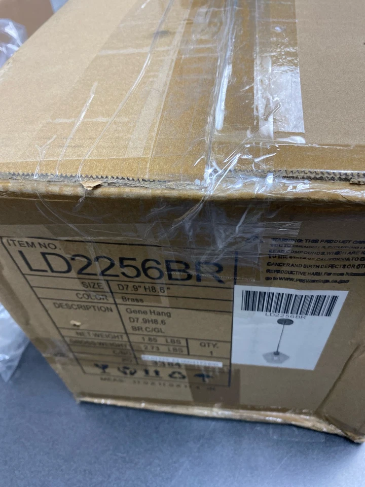 Elegante Iluminación LD2256BR Gene 8" Ancho Mini Colgante - Latón Foto 3 de 3