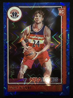 2021-22 NBA Hoops Corey Kispert No. 212 Rookie Blue Explosion #/59 Wizards RC SP