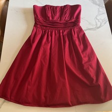 Davids Bridal Women's Red Sweetheart Neck Strapless Bridesmaid Cocktail Dress 8