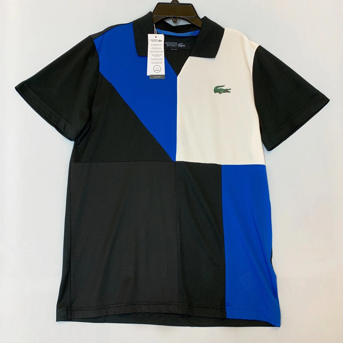 Encyclopedia fremstille Statistisk Lacoste Polo Shirt Men&#039;s Size L (FR 5) Short Sleeve Sport Color Block  Slim Fit | eBay