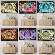 10 PC Lot En Gros Tapisserie Poster Murale Mandala Indien Soleil Lune En Coton