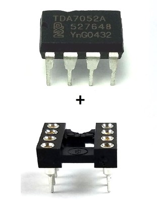 5PCS Philips TDA7052A + Sockets - 1W BTL Mono Audio Amplifier DC Control New IC