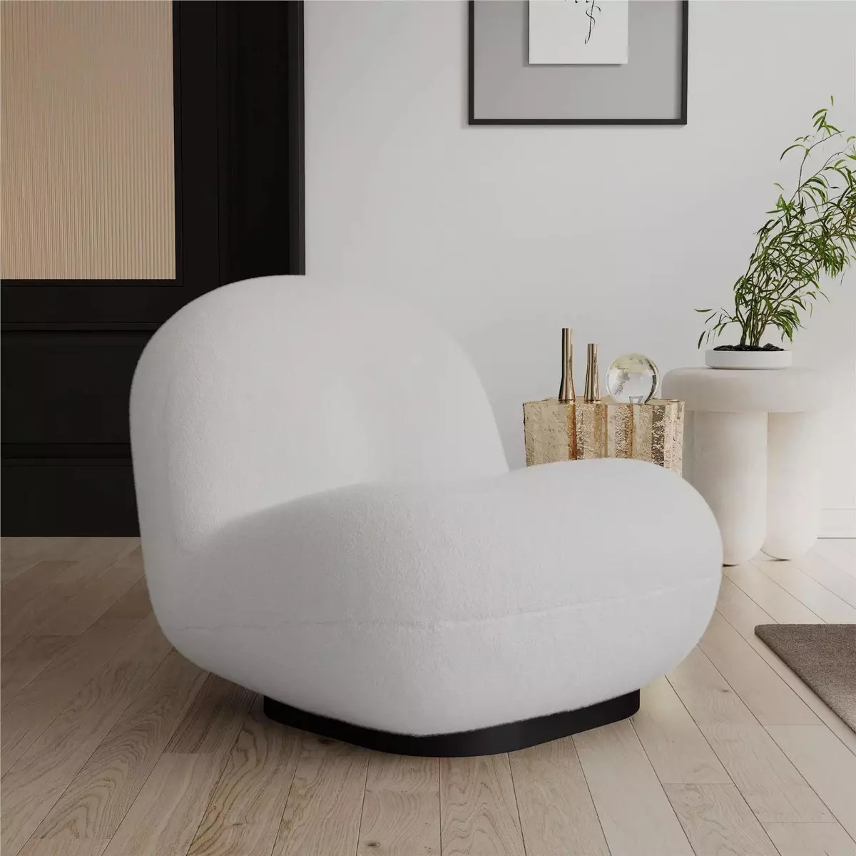 White modern 2024 swivel chair