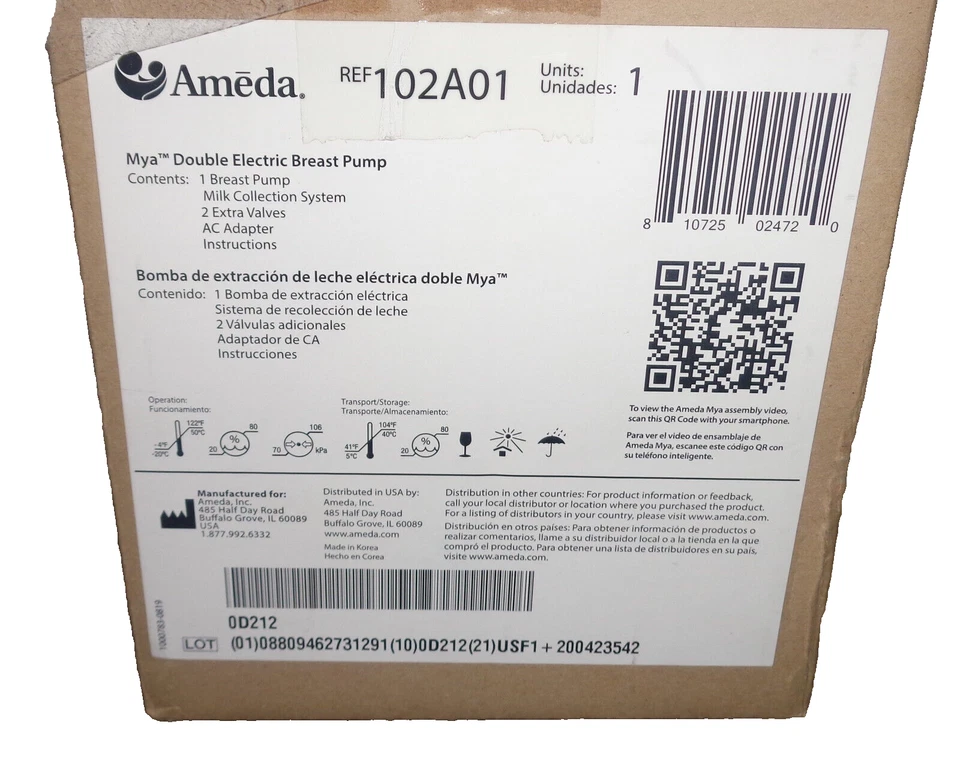 Ameda Mya Double Electric Breast Pump With Accessories, Adapter & Instructions - Image 3 of 4