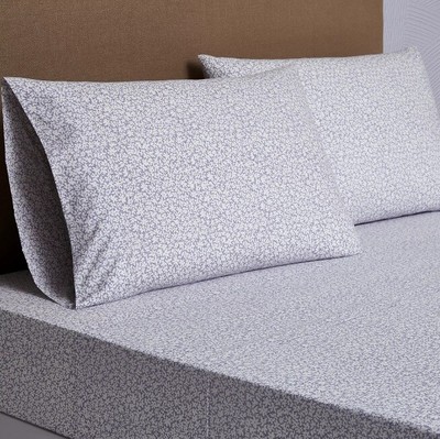 Wild Sage Isla Brushed Cotton Percale Std. Pillowcase Set Grey Leopard [SM-4587]