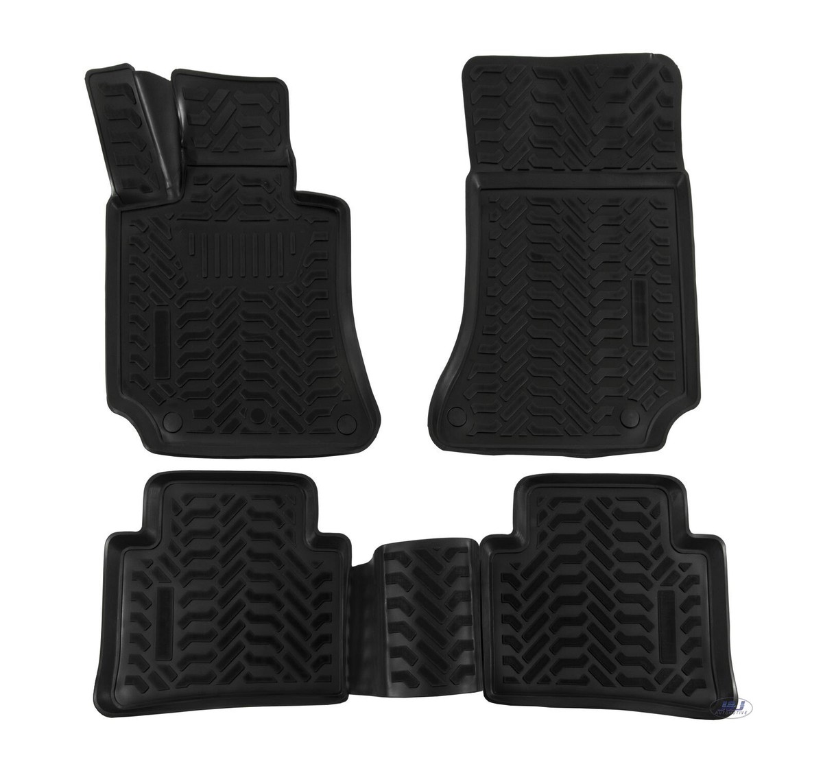 ELMASLINE Set Di Tappetini In Gomma 3D Per Mercedes Classe E W212/S212 2009-2016 | Bordo Extra Alto 5 Cm | Accessori Tappetini