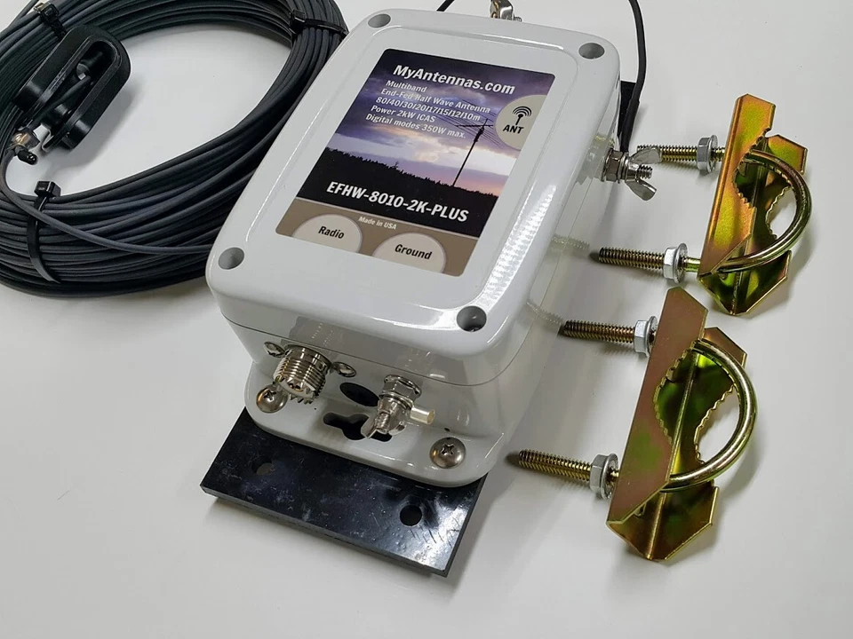 Antena de alimentación final EFHW-8010-2K+ 2000W 80-10m / ¡¡SIN NECESITA SINTONIZADOR!! / 130 pies de largo Foto 3 de 4