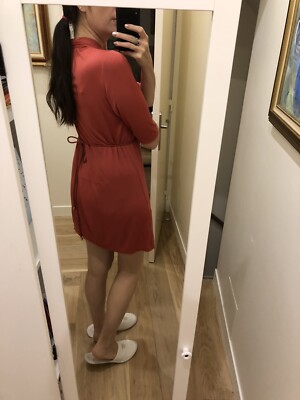 Magnifique Robe En Soie Satinée Orange Max & Moi Taille 38 - Parfaite Pour Soirée !
