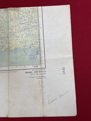1965 CANADA Aeronautical Chart Aerial Map MINGAN-CAPE WHITTLE N.T.S. #12 N.W.