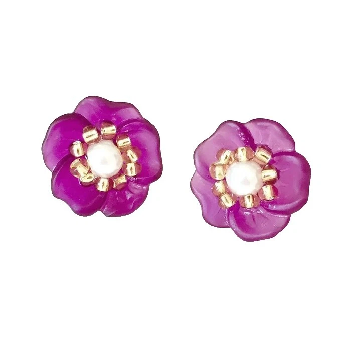 Lucite Stud Handcrafted Earrings