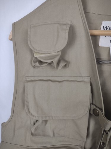 Vintage Fly Fishing Vest Rare Wulff Stream Designs Beige | Size M - Picture 2 of 8