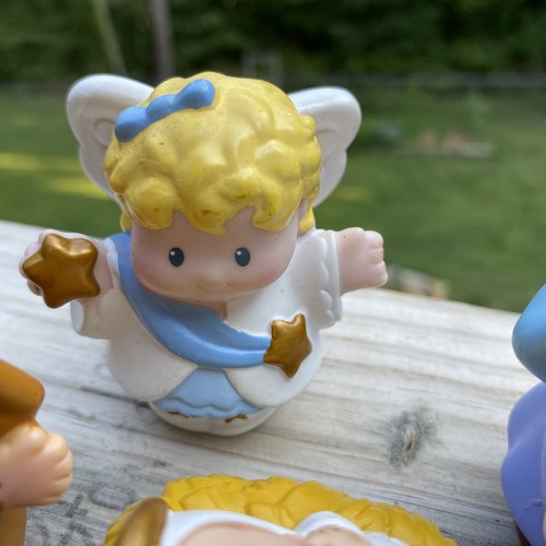 Fisher Price Little People Christmas Nativity Mary Joseph Baby Jesus Angel - Picture 6 of 15