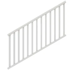 Veranda Stair Rail Kit 6' x 36" PolyComposite Vinyl Balusters Preassembled White
