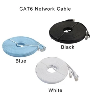 RJ45 CAT6 Réseau Ethernet LAN Câble plat UTP Modem de routeur par correspondance 50FT 100FT