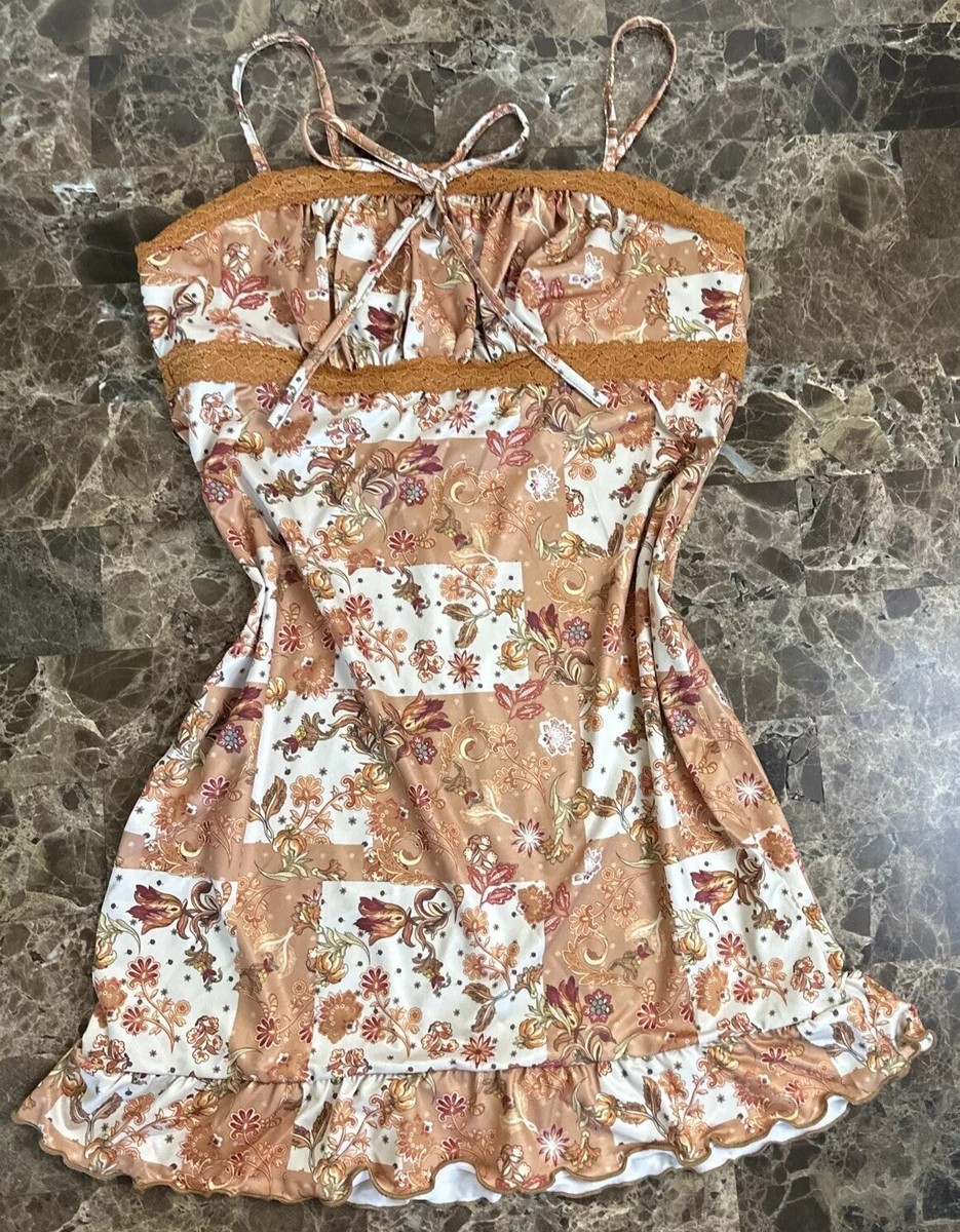knee length dresses for ladies 70s Floral Mini Dress – Ragstock