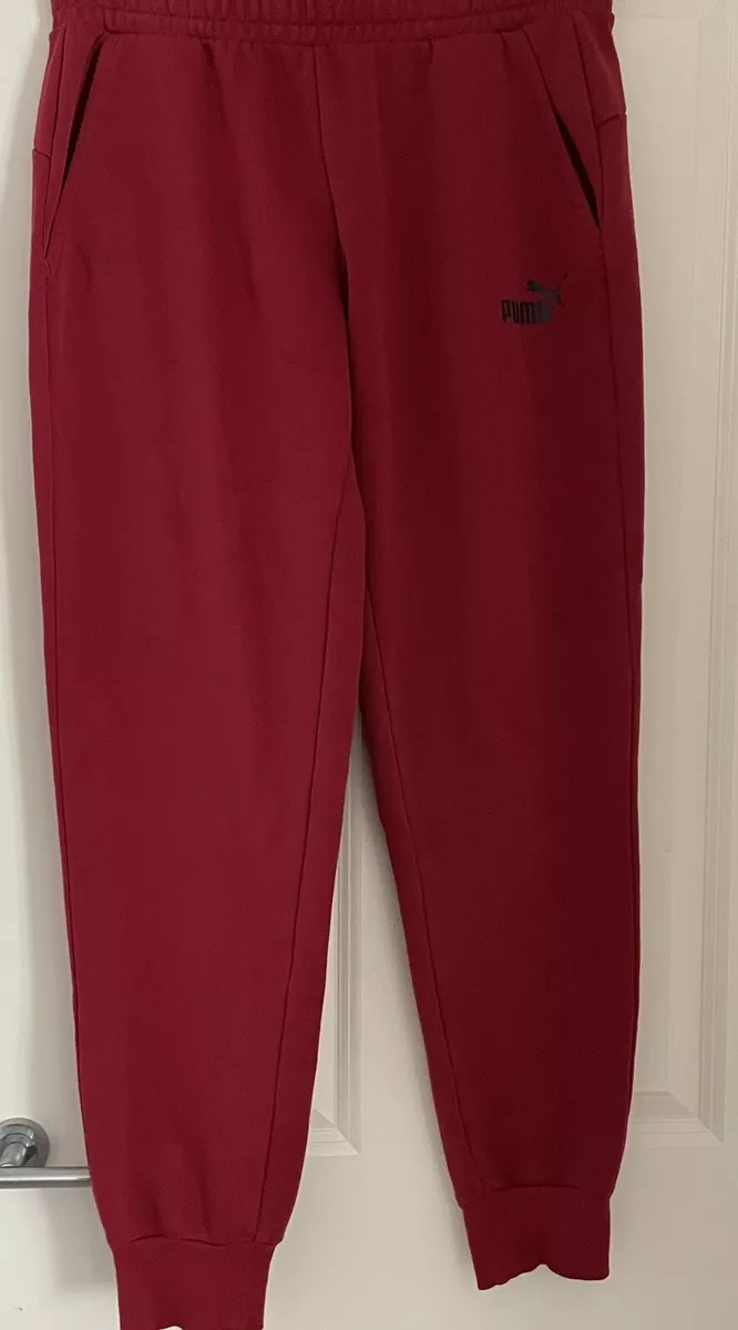 Men s Burgundy Puma Medium Tracksuit Bottoms eBay