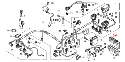 * OEM Part No. 38770-HP5-023 *  PGM-FI UNIT -  Genuine Honda