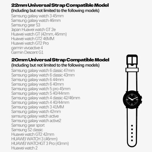 22MM Titanium / Stainless Steel Metal Band for Galaxy Watch3/Huawei Smartwatches - Picture 5 of 25